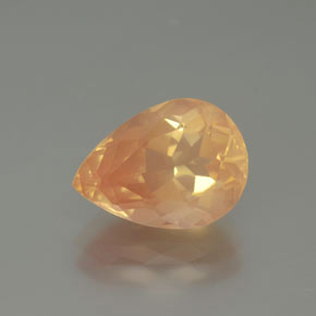 Andesina labradorita naranja natural de 3,51 ct, en forma de pera, transparente
