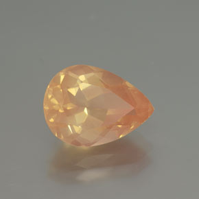 Andesina labradorita naranja natural de 3,51 ct, en forma de pera, transparente