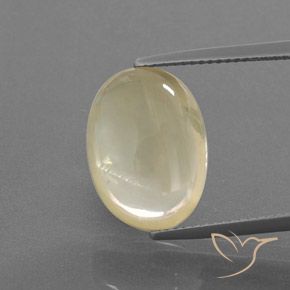 10.97ct Natural Crema Labradorita Andesina, Ovalada, Transparente