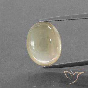 9.15ct Natural Crema Labradorita Andesina, Ovalada, Transparente