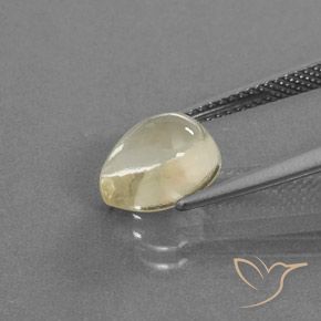 Labradorita Andesina Dorado claro natural de 3.06 ct, En forma de pera, Transparente
