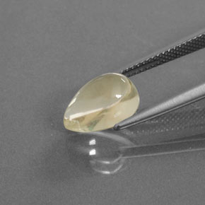 Andesina labradorita amarillo natural de 3,28 ct, en forma de pera, transparente