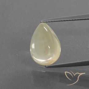 5.25ct Natural Crema Labradorita Andesina, En forma de pera, Transparente