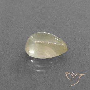 Labradorita Andesina Crema natural de 5.25 ct, En forma de pera, Transparente