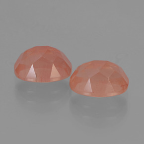 Gemas de andesina labradorita rojo natural de  ct, corte óvalo, transparente