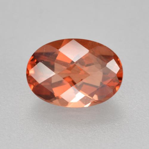 Andesina labradorita rojo natural de 0,70 ct, corte óvalo, VVS-VS