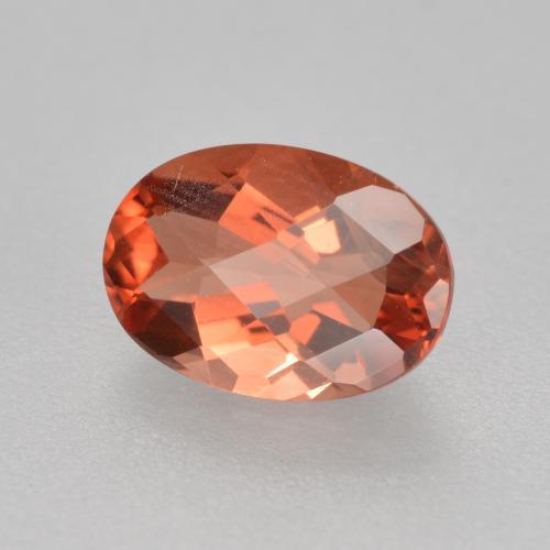 Andesina labradorita rojo natural de 0,70 ct, corte óvalo, VVS-VS