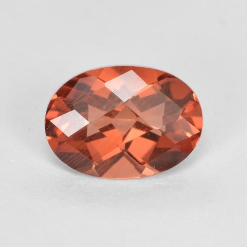 Andesina labradorita rojo natural de 0,72 ct, corte óvalo, VVS-VS