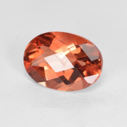 Andesina labradorita rojo natural de 0,72 ct, corte óvalo, VVS-VS