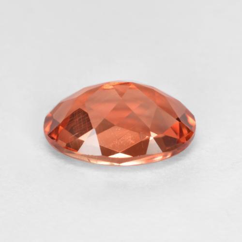Andesina labradorita rojo natural de 0,72 ct, corte óvalo, VVS-VS