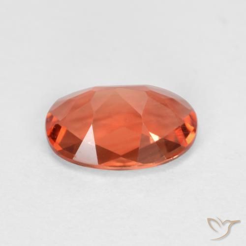 Andesina labradorita rojo natural de 0,66 ct, corte óvalo, VVS-VS