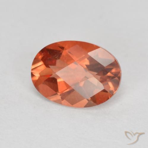 Andesina labradorita rojo natural de 0,72 ct, corte óvalo, VVS-VS