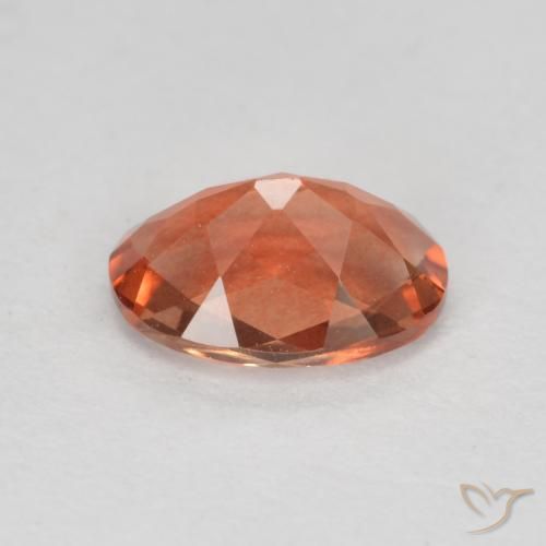 Andesina labradorita rojo natural de 0,72 ct, corte óvalo, VVS-VS
