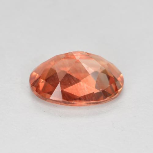 Andesina labradorita rojo natural de 0,70 ct, corte óvalo, VVS
