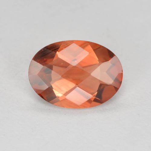 Labradorita Andesina Rojo medio natural de 0.62 ct, Corte Óvalo, VVS