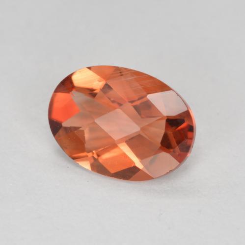 Labradorita Andesina Rojo medio natural de 0.62 ct, Corte Óvalo, VVS