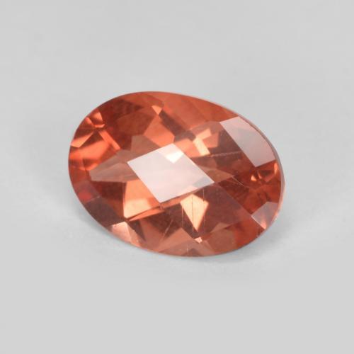 Andesina labradorita rojo natural de 0,71 ct, corte óvalo, VVS