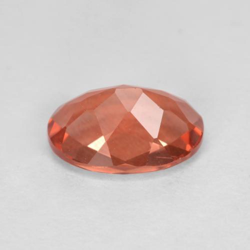 Andesina labradorita rojo natural de 0,71 ct, corte óvalo, VVS