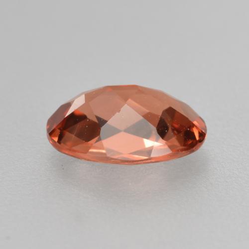 Andesina labradorita rojo medio natural de 0,64 ct, corte óvalo, VVS