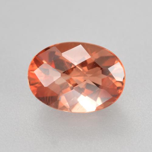 Andesina labradorita rojo natural de 0,72 ct, corte óvalo, VVS-VS