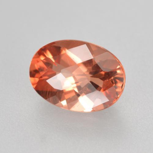 Andesina labradorita rojo natural de 0,72 ct, corte óvalo, VVS-VS