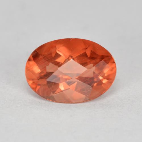 Labradorita Andesina Roja Anaranjada natural de 0.74 ct, Corte Óvalo, VVS-VS