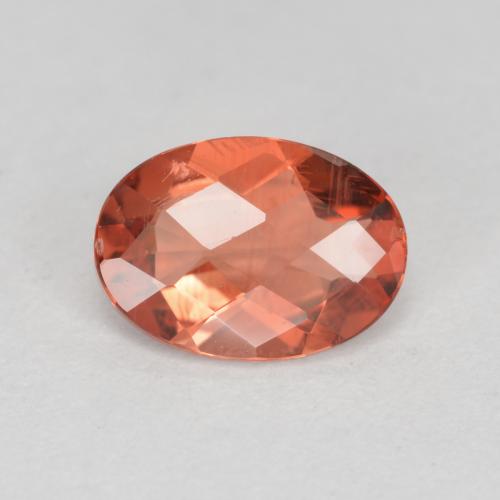 Andesina labradorita rojo natural de 0,65 ct, corte óvalo, VVS