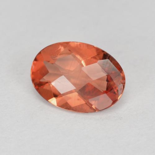 Andesina labradorita rojo natural de 0,65 ct, corte óvalo, VVS