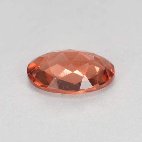 Andesina labradorita rojo natural de 0,65 ct, corte óvalo, VVS