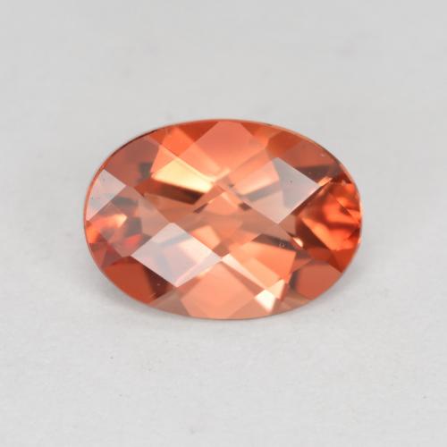 Labradorita Andesina Rojo medio natural de 0.67 ct, Corte Óvalo, VVS