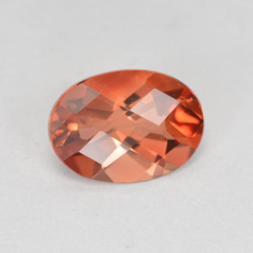 Labradorita Andesina Rojo medio natural de 0.67 ct, Corte Óvalo, VVS