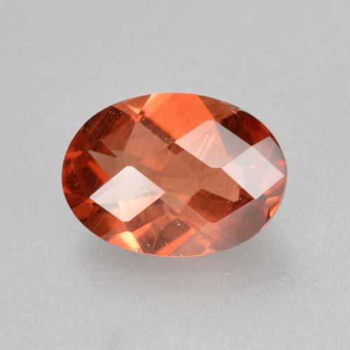 Labradorita Andesina Rojo medio natural de 0.69 ct, Corte Óvalo, VVS-VS
