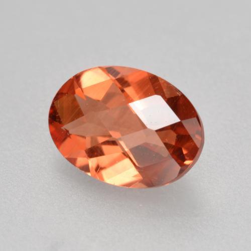 Labradorita Andesina Rojo medio natural de 0.69 ct, Corte Óvalo, VVS-VS