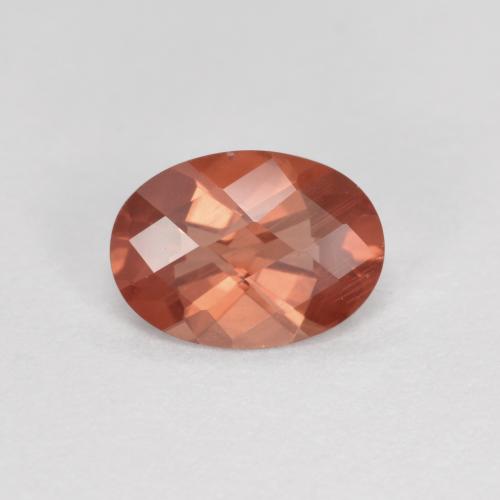 Andesina labradorita rojo natural de 0,73 ct, corte óvalo, VVS-VS