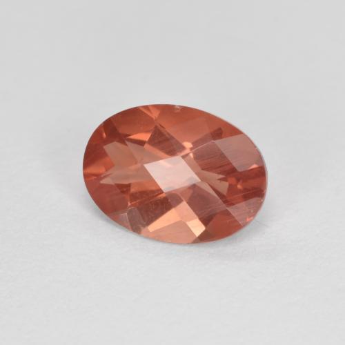 Andesina labradorita rojo natural de 0,73 ct, corte óvalo, VVS-VS