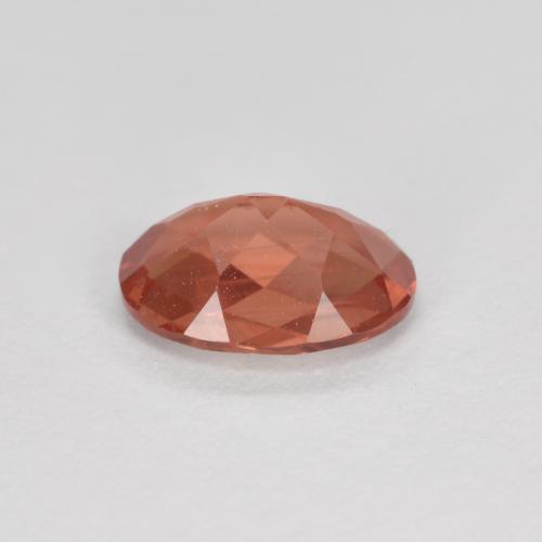 Andesina labradorita rojo natural de 0,73 ct, corte óvalo, VVS-VS