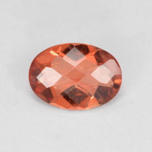 Andesina labradorita rojo natural de 0,62 ct, corte óvalo, VVS-VS