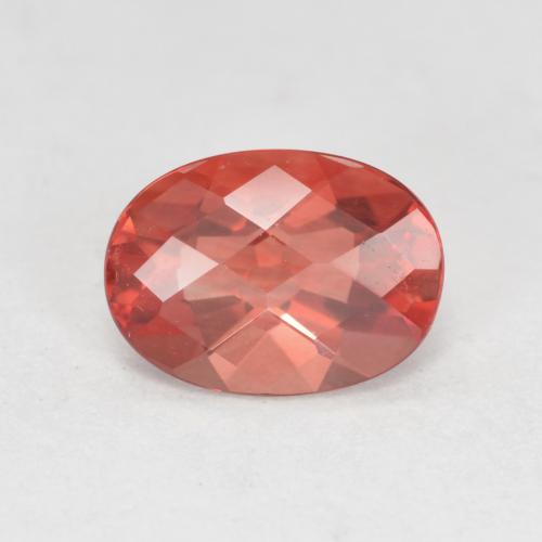 Andesina labradorita rojo natural de 0,75 ct, corte óvalo, VVS-VS