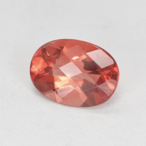 Andesina labradorita rojo natural de 0,75 ct, corte óvalo, VVS-VS