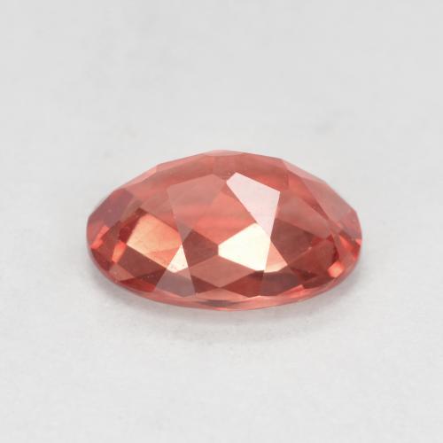 Andesina labradorita rojo natural de 0,75 ct, corte óvalo, VVS-VS