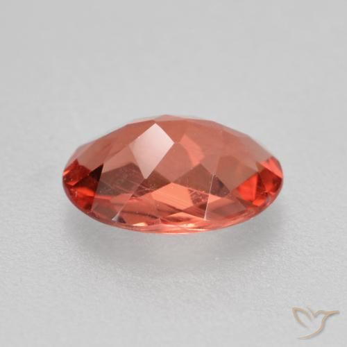 Andesina labradorita rojo natural de 0,66 ct, corte óvalo, VVS-VS