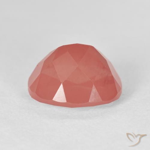 Labradorita Andesina Naranja rojizo natural de 4.21 ct, Ovalada, Transparente