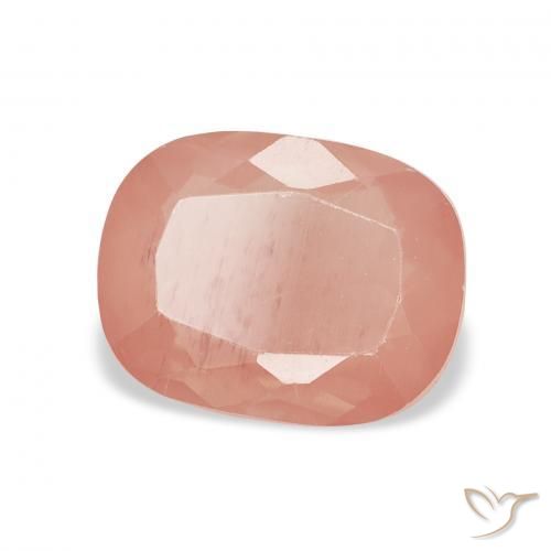 Labradorita Andesina Naranja rojizo natural de 1.99 ct, Forma Cojín, Transparente