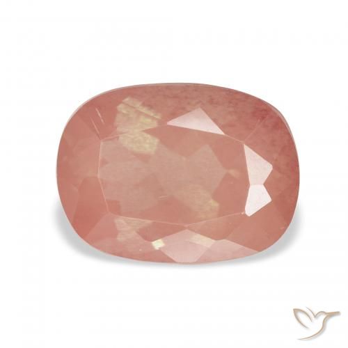 3.01ct Natural Rojo azulado Labradorita Andesina, Forma Cojín, Transparente