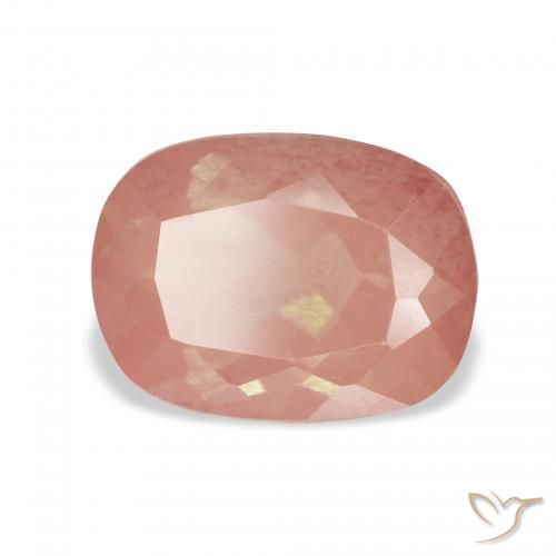 Labradorita Andesina Rojo azulado natural de 3.01 ct, Forma Cojín, Transparente
