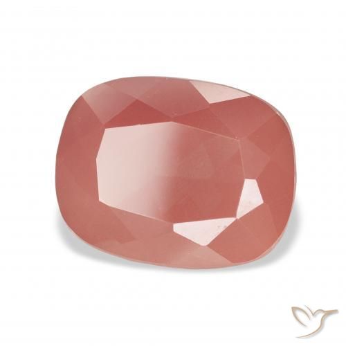 Labradorita Andesina Rojo medio natural de 4.60 ct, Forma Cojín, Transparente