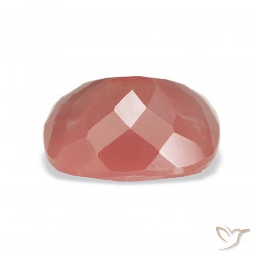 Labradorita Andesina Rojo medio natural de 4.60 ct, Forma Cojín, Transparente