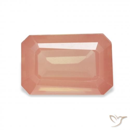 4.36ct Natural Naranja rojizo Labradorita Andesina, corte esmeralda, Transparente