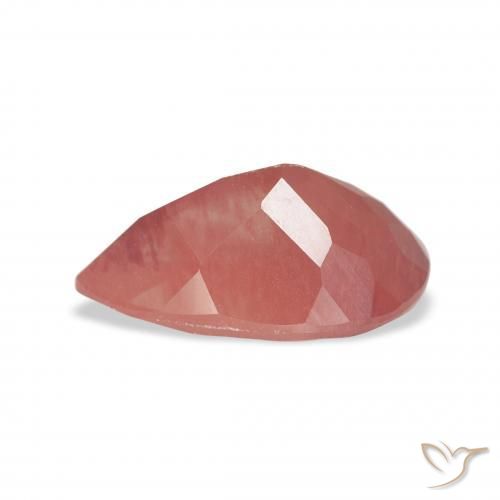 Labradorita Andesina Rojo medio natural de 2.60 ct, En forma de pera, Transparente