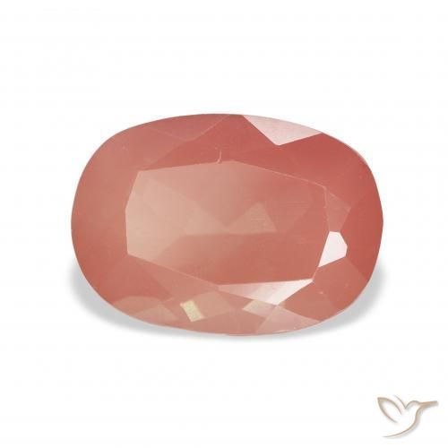 Labradorita Andesina Rojo medio natural de 3.44 ct, Forma Cojín, Transparente
